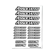 Stickers sheet Associated White Size A5 - AIGOIN RACING - AR3013