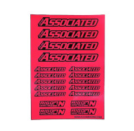Stickers sheet Associated Fluo pink Size A5 - AIGOIN RACING - AR3012