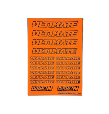 Stickers sheet Ultimate Fluo orange Size A6 - AIGOIN RACING - AR3018