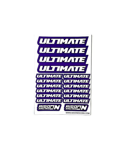 Stickers Ultimate Violet sur format A6 - AIGOIN RACING - AR3024