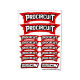Stickers Procircuit Rouge sur format A6 - AIGOIN RACING - AR3030