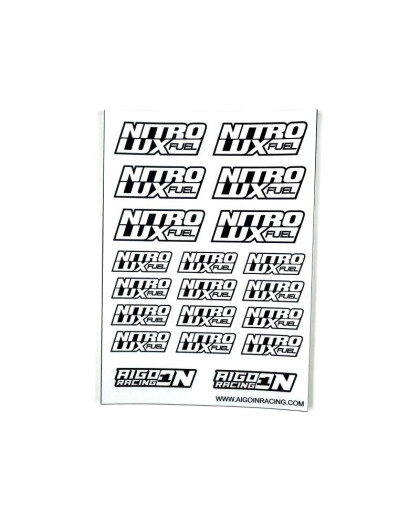 Stickers sheet Nitrolux White Size A6 - AIGOIN RACING - AR3037