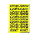 Stickers sheet Hot Race Fluo yellow Size A6 - AIGOIN RACING - AR3041