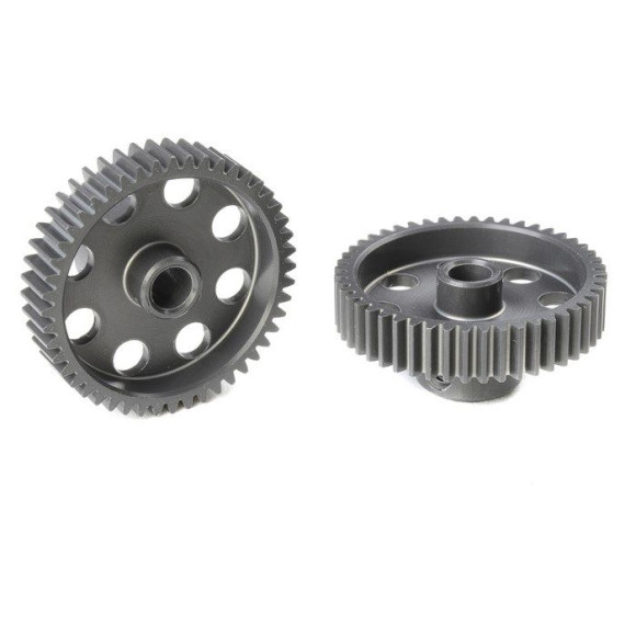 TEAM CORALLY - 64 DP PINION - SHORT - HARD ANODISED AL7075 - - C-7034