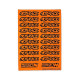 Stickers sheet Hot Race Fluo orange Size A6 - AIGOIN RACING - AR3042