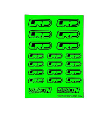 Stickers sheet LRP Fluo green Size A6 - AIGOIN RACING - AR3059