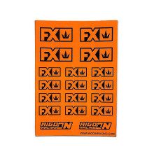Stickers sheet FX Fluo orange Size A6 - AIGOIN RACING - AR3066