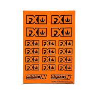 Stickers sheet FX Fluo orange Size A6 - AIGOIN RACING - AR3066