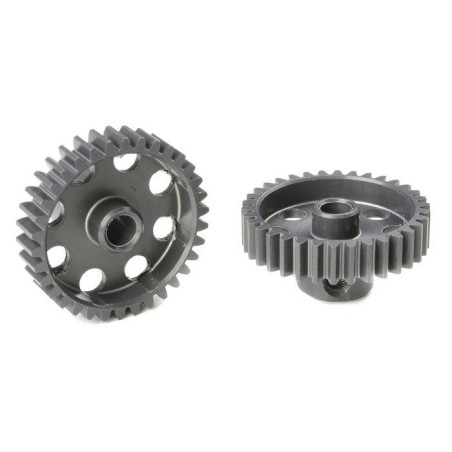 Pignon 34T Alu étroit - 48 DP - D3.17mm - CORALLY - C-70434
