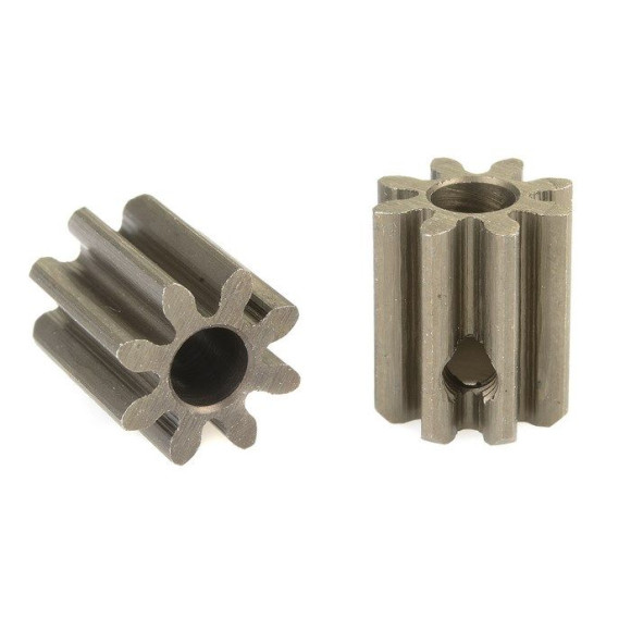 TEAM CORALLY - 32 DP PINION - SHORT - HARDENED STEEL - 8 TEE - C-7150