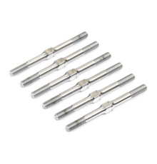 RC10B7 TITANIUM TURNBUCKLE SET (6PC) - SILVER - CENTRO - C0249S