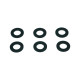 BLACK M3 FLAT WASHER 5.75mm x 0.5mm (6) - CENTRO - C0635-1