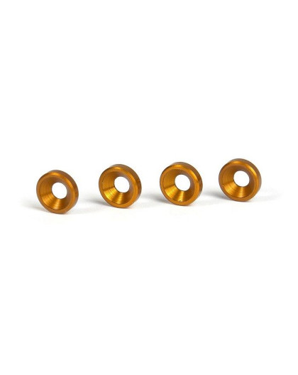 Rondelle conique alu orange (4) - XRAY - 301159-O