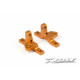 T4 ALU UPPER CLAMP WITH ADJ. ROLL-CENTER (L+R) - ORANGE - 302030-O - 
