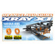 ALU SHIM 3x7x1.0MM - ORANGE (10) - 303136-O - XRAY