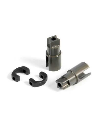 Alu Solid Axle Driveshaft Adapters - Hard Coated (2) - XRAY - 305136