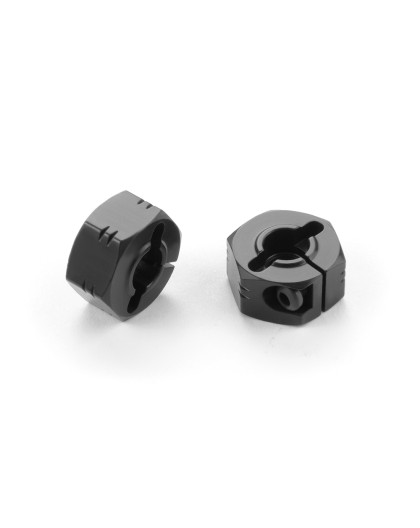 Alu Wheel Hub - Offset +1.5mm - Black (2) - XRAY - 305353