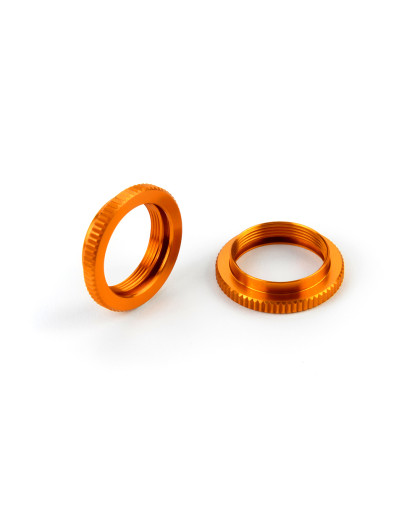 ULP ALU SHOCK ADJUSTABLE NUT - V2 - ORANGE (2) - 308044-O - XRAY