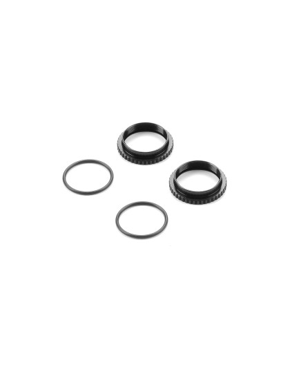 XLP ALU SHOCK ADJUSTABLE NUT - BLACK (2) - XRAY - 308046-K