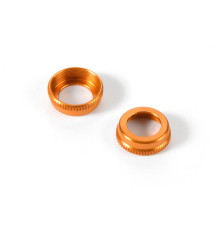 ULP ALU SHOCK CAP-NUT WITH VENT HOLE - ORANGE (2) - 308354-O - XRAY