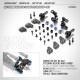 ALU STEERING BLOCKS & C-HUBS WITH BACKSTOP - SET - XRAY - 320904