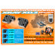 GRAPHITE EXTENSION FOR STEERING BLOCK (2) - 1 SLOT - 322291 - XRAY