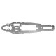 ALU CHASSIS 3MM - NARROW - SWISS 7075 T6 - 331104 - XRAY