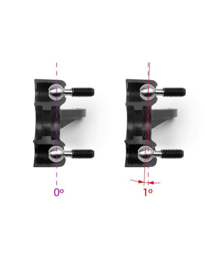 COMPOSITE STEERING BLOCK 1° KINGPIN LEFT - 332221 - XRAY