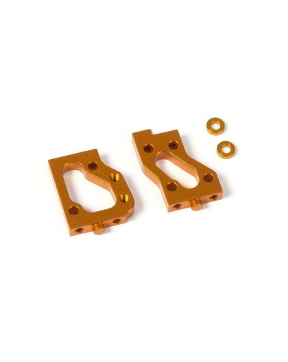 ALU RADIO PLATE MOUNTS (L+R) - SWISS 7075 T6 - ORANGE - 336231-O - XR
