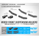 ALU LOWER FRONT SUSPENSION HOLDER +2MM (1) - BLACK - XRAY - 342714