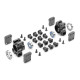 XRAY XB8 ALU REAR UPRIGHTS - MULTI-ADJUSTABLE - SET - XRAY - 350912