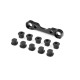 XB8 ALU LOWER SUSP. HOLDER SEMI-SPLIT BULKHEAD - FR - XRAY - 352341