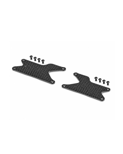 GT/XB8 CARBON REAR LOWER ARM PLATE - HARD (2) - XRAY - 353191-H