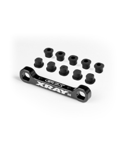 GT ALU REAR LOWER SUSP. HOLDER - FLAT CHASSIS - REAR - XRAY - 353338