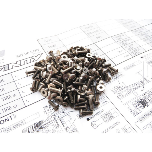  Infinity 1/8 Titanium Hex Socket Screw Set  - HIRO SEIKO - 48165