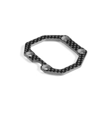 GTX CARBON CENTER MOUNTING PLATE - FLAT CHASSIS - XRAY - 354254