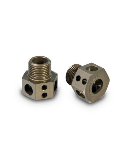 Hexagones de roue +5mm (2) - XRAY - 355255