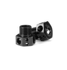 "ALU WHEEL AXLE OFFSET ""+4MM"" - LIGHT - BLACK (2) - XRAY - 355254"