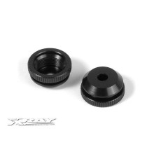 ALU SHOCK BODY NUT FOR SHOCK BOOT (2) - 358141 - XRAY