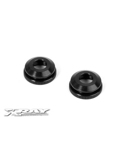 ALU SHOCK BODY NUT FOR SHOCK BOOT (2) - 358142 - XRAY