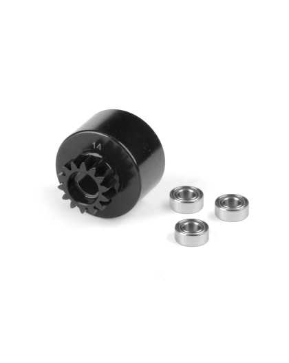4-SHOE CLUTCH BELL 14T + 3x BALL-BEARING - XRAY - 358414