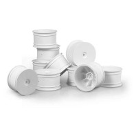 4WD REAR WHEEL AERODISK WITH 14MM HEX - WHITE (10) - 369901 - XRAY