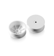 4WD FRONT WHEEL WITH 12MM HEX - WHITE - HARD (2) - XRAY - 369912-H