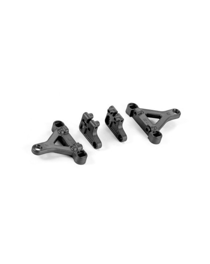 Composite Front Upper Arm Mount - Right - Graphite - XRAY - 372012