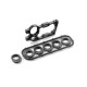 X1 Alu Rear Bulkhead - Motor + Ride Height Adjusters - XRAY - 373012
