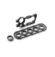 X1 Alu Rear Bulkhead - Motor + Ride Height Adjusters - XRAY - 373012