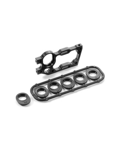 X1 Alu Rear Bulkhead - Motor + Ride Height Adjusters - XRAY - 373012