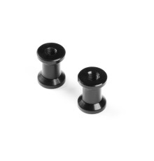 ALU REAR BRACE MOUNT 9MM - BLACK (2) - XRAY - 373076