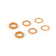 SET OF ALU SHIMS 6.37x8.4MM (0.5MM, 1.0MM, 2.0MM) - ORANGE - 375090-O