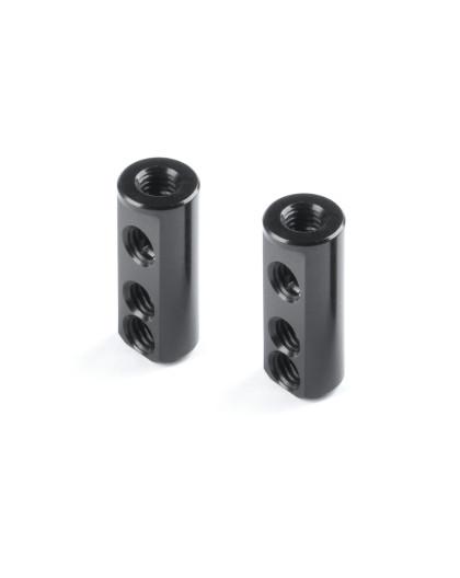 X12 Support de servos alu noir (2) - XRAY - 376263-L